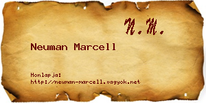 Neuman Marcell névjegykártya